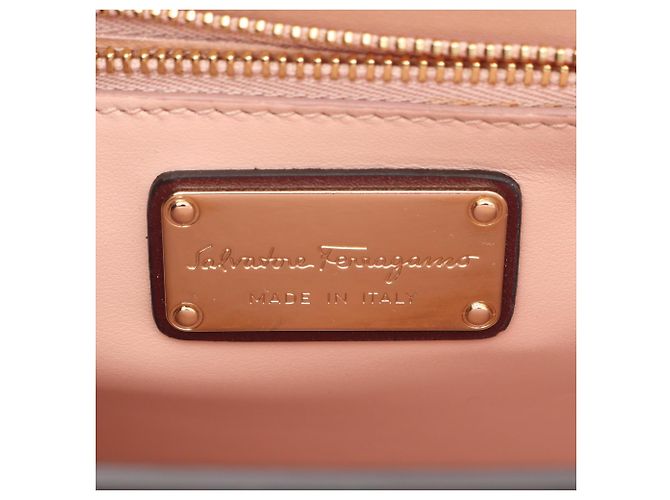 Borsa a Spalla Vara Ribbon di Salvatore Ferragamo Bordò - vista 4