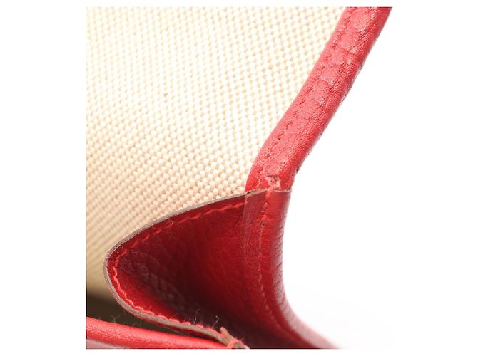 Borsa Clutch Hermès Jige PM in Rosso - vista 7