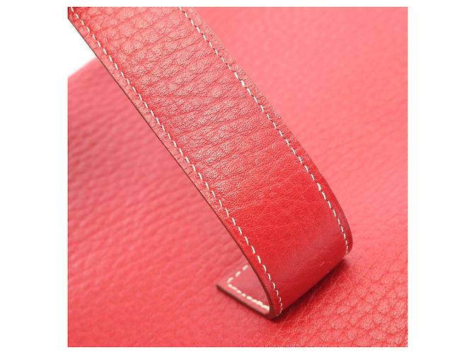 Borsa Clutch Hermès Jige PM in Rosso - vista 8