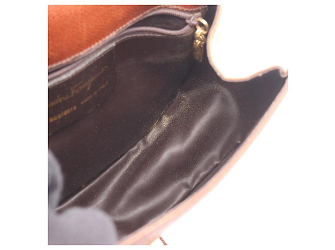 Borsa a Spalla Gancini Salvatore Ferragamo Marrone - vista 8