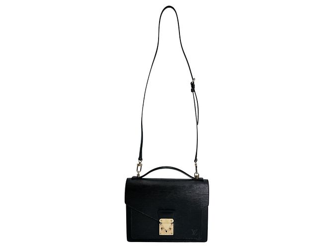 Borsa a Spalla Monceau in Pelle Epi Louis Vuitton Nero - vista 3