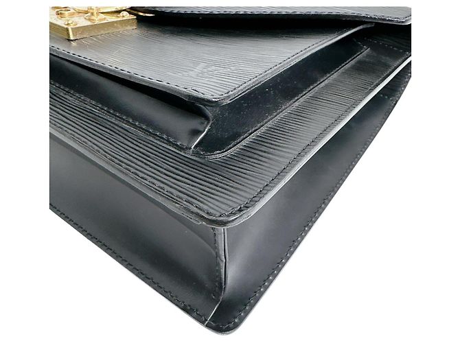 Borsa a Spalla Monceau in Pelle Epi Louis Vuitton Nero - vista 6