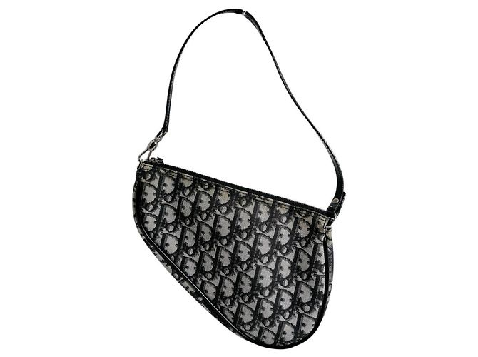 Pochette Accessorio Trotter Saddle Bag Christian Dior in Nero - vista 2