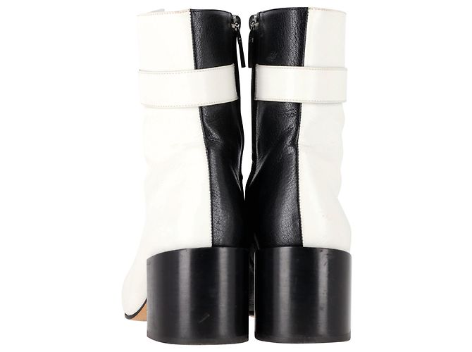 Stivaletti bicolore 4G Givenchy in pelle bianca e nera Bianco - vista 5