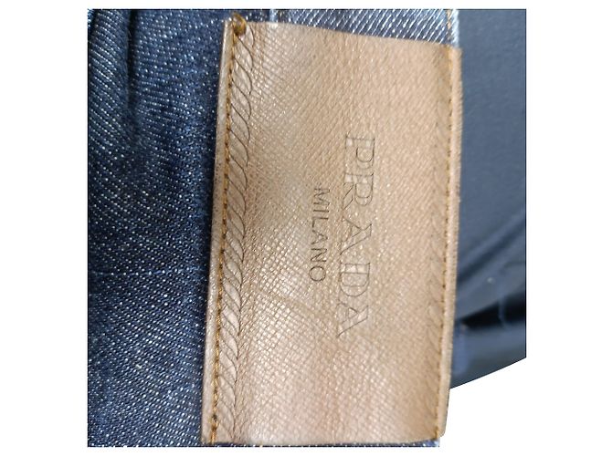 Prada Mid-Waist Slim-Fit Jeans aus blauer Baumwoll-Denim - Ansicht 3