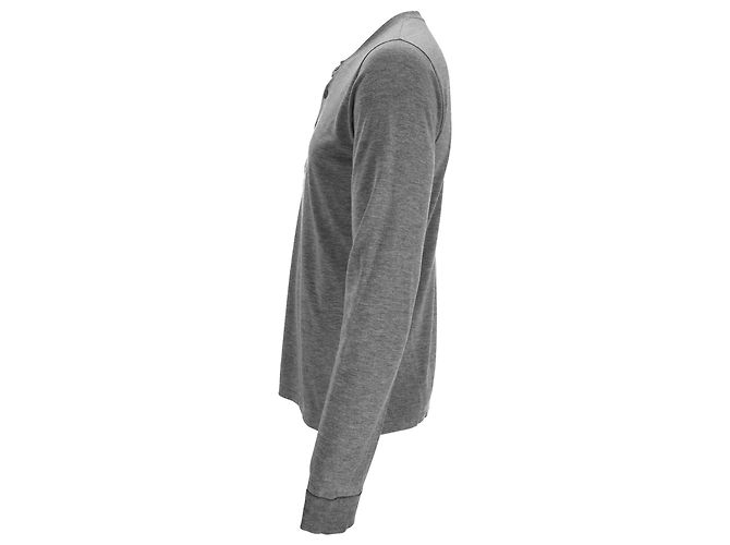 Tom Ford Henley T-shirt in Grey Viscose - view 2