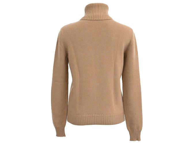 Suéter de lana marrón con cuello enrollado Max Mara Castaño Roja - vista 3