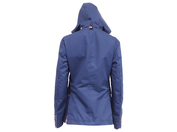 Blazer con cappuccio a un bottone Thom Browne in cotone blu navy - vista 4