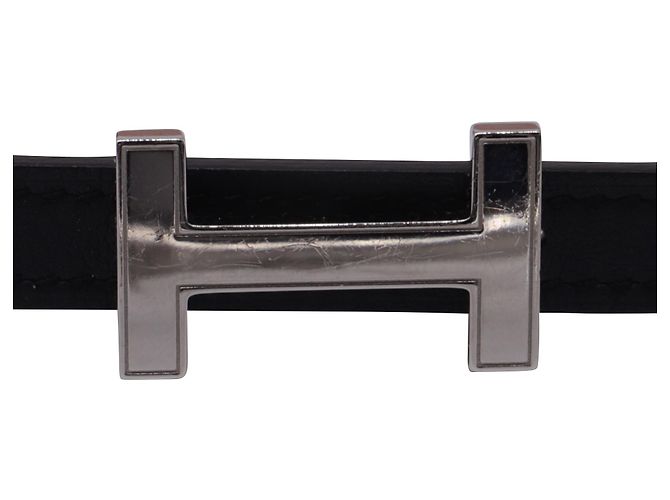 Cinturón reversible Hermès Mini Constance en cuero de ternera negro - vista 5