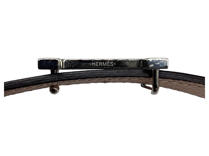 Cinturón reversible Hermès Mini Constance en cuero de ternera negro - vista 6