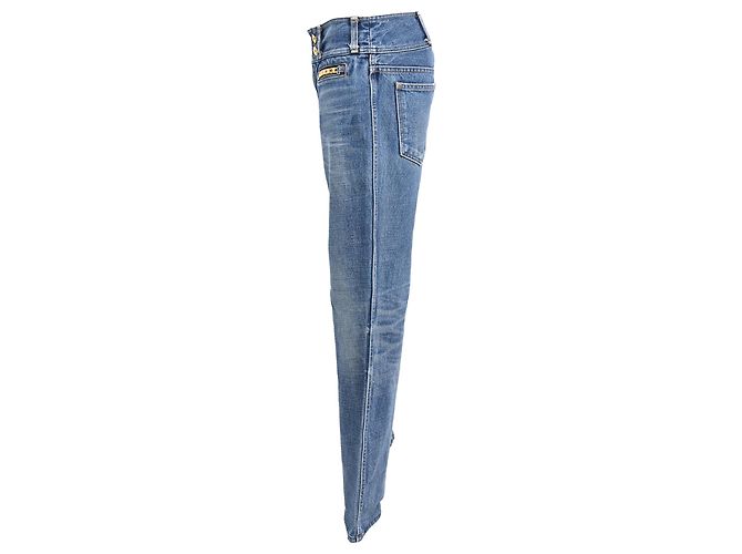Edge Céline Jeans Bootcut Celine in Denim Blu Chiaro - vista 2