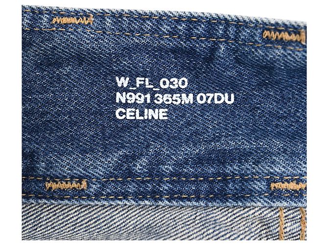 Edge Céline Jeans Bootcut Celine in Denim Blu Chiaro - vista 4