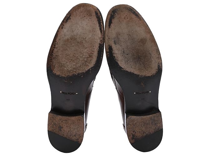 Mocassins Penny Tom Ford em couro marrom Vermelho - vista 6