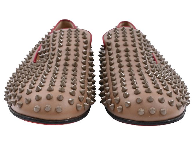 Mocassini Dandelion Spikes in pelle marrone Christian Louboutin - vista 2