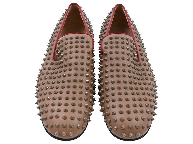 Mocassini Dandelion Spikes in pelle marrone Christian Louboutin - vista 5