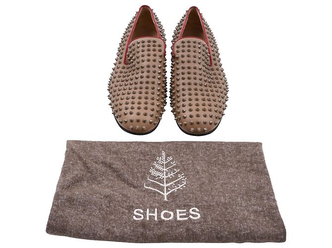 Mocassini Dandelion Spikes in pelle marrone Christian Louboutin - vista 7