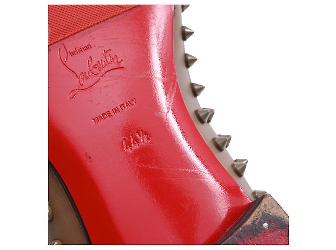 Mocassini Dandelion Spikes in pelle marrone Christian Louboutin - vista 8