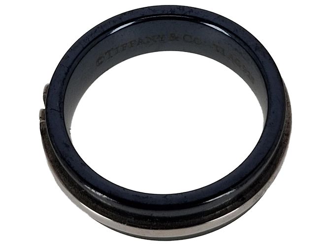 Anello Larghezza T Tiffany & Co in Metallo Nero - vista 3