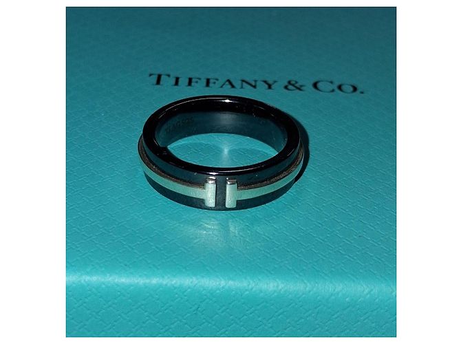 Anello Larghezza T Tiffany & Co in Metallo Nero - vista 5