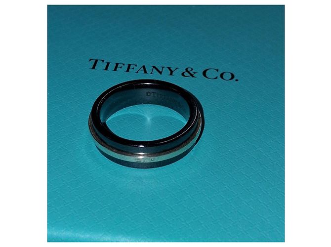 Anello Larghezza T Tiffany & Co in Metallo Nero - vista 6