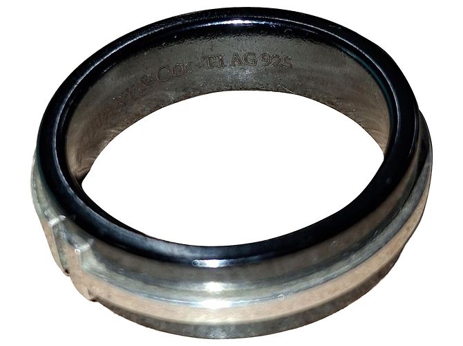 Anello Larghezza T Tiffany & Co in Metallo Nero - vista 7
