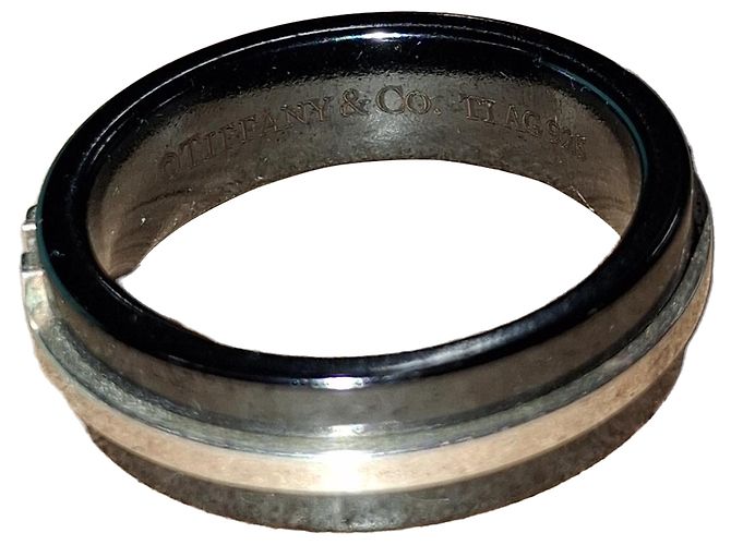 Anello Larghezza T Tiffany & Co in Metallo Nero - vista 8
