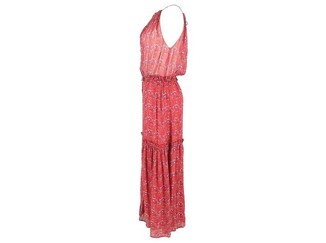 Chantelle Maxikleid mit Blumenmuster aus roser Seide von Ulla Johnson Rot - Ansicht 2