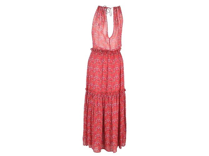 Chantelle Maxikleid mit Blumenmuster aus roser Seide von Ulla Johnson Rot - Ansicht 3