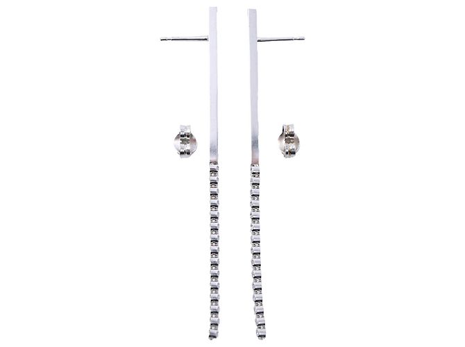 Céline Orecchini a goccia in metallo argento con cristalli Celine D'oro Metallico - vista 4