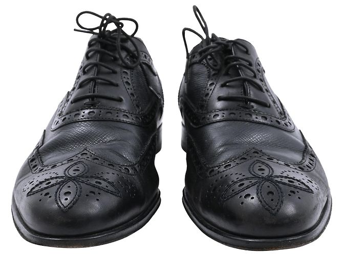 Oxfords con lacci Louis Vuitton in pelle nera Nero - vista 2