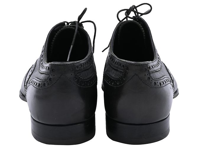Oxfords con lacci Louis Vuitton in pelle nera Nero - vista 3