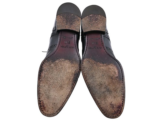 Oxfords con lacci Louis Vuitton in pelle nera Nero - vista 6