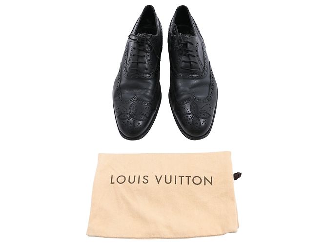Oxfords con lacci Louis Vuitton in pelle nera Nero - vista 7
