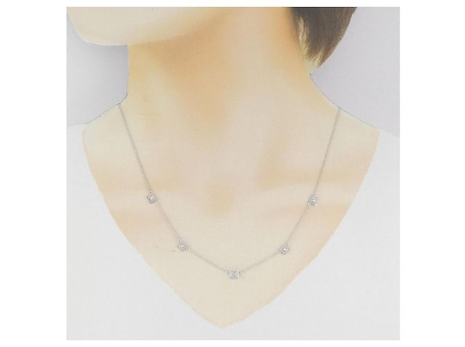 Autre Marque Collar de diamantes Au750 Plata - vista 6