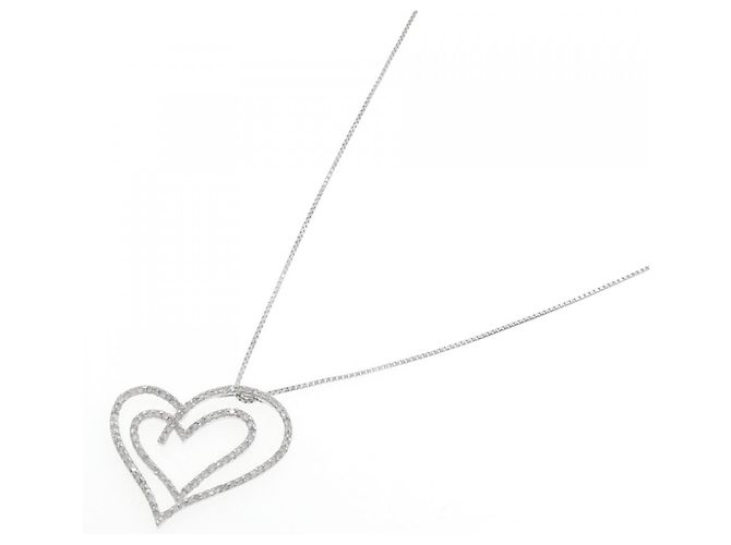 Autre Marque Collar de diamantes de oro blanco K14 Plata - vista 2