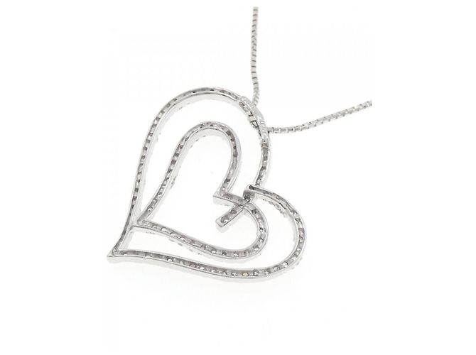 Autre Marque Collar de diamantes de oro blanco K14 Plata - vista 4