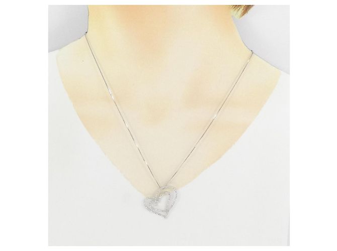Autre Marque Collar de diamantes de oro blanco K14 Plata - vista 6