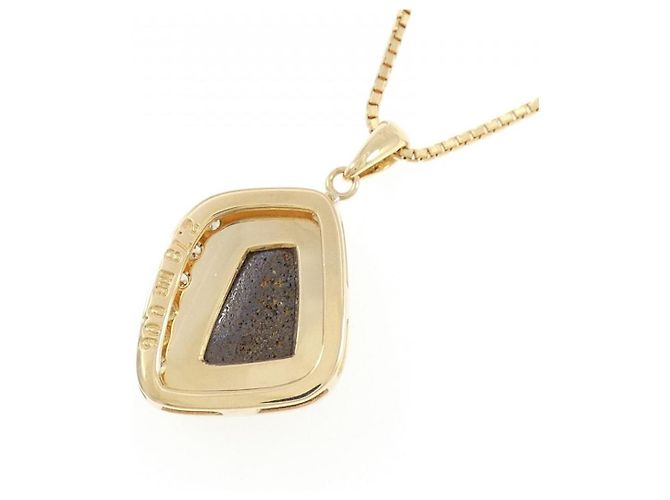 Autre Marque Collana Au750 Opale Boulder Diamante D'oro - vista 4