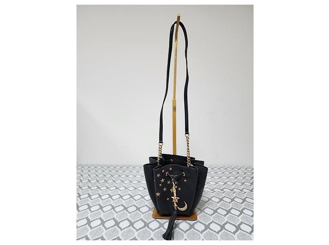 Borsa a secchiello piccola Bourse decorata Yves Saint Laurent nera Nero - vista 2