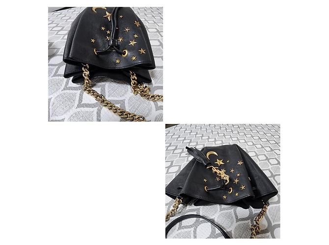 Borsa a secchiello piccola Bourse decorata Yves Saint Laurent nera Nero - vista 6