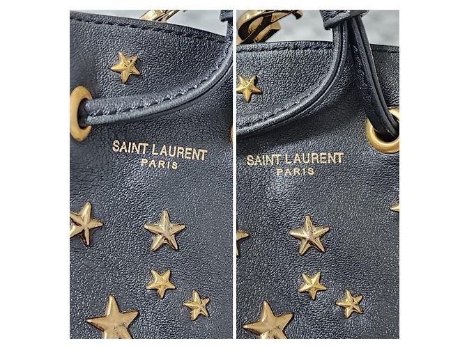 Borsa a secchiello piccola Bourse decorata Yves Saint Laurent nera Nero - vista 9