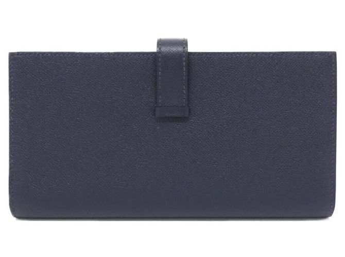 Béarn Cartera larga bifold Madame Bearn Soufflet de Hermès Azul - vista 2