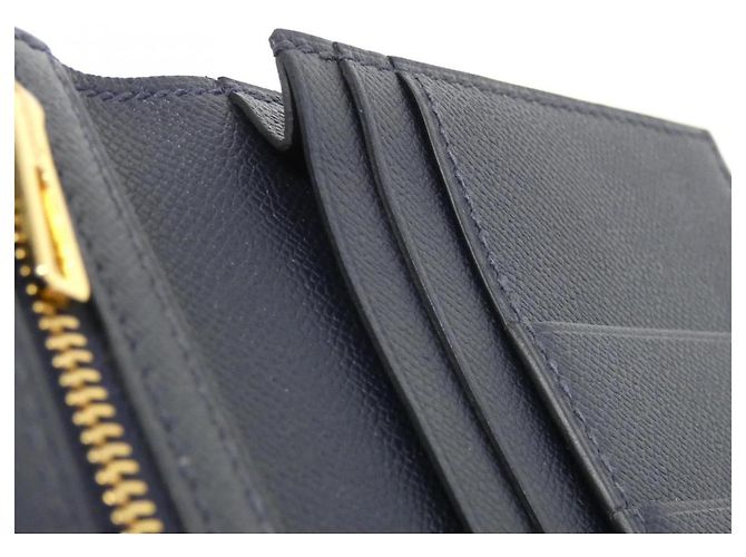 Béarn Cartera larga bifold Madame Bearn Soufflet de Hermès Azul - vista 5