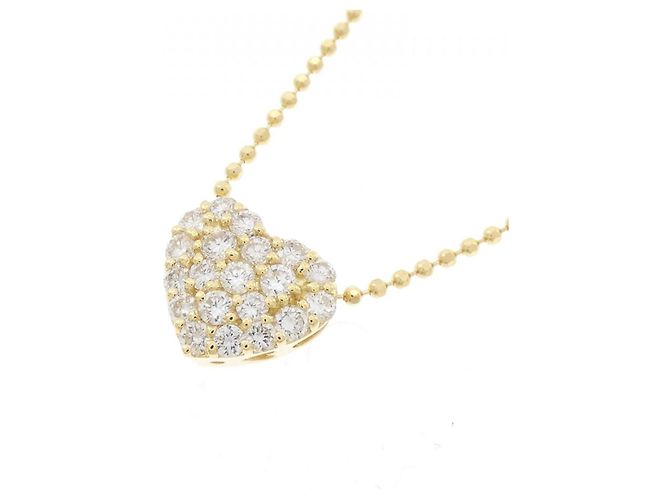 Autre Marque Collana con diamante a forma di cuore Au750 D'oro - vista 3