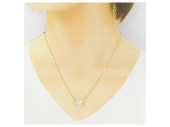 Autre Marque Collana con diamante a forma di cuore Au750 D'oro - vista 6