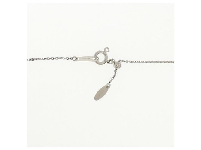 Autre Marque Pt950 Smaragd-Diamant-Halskette Silber - Ansicht 5