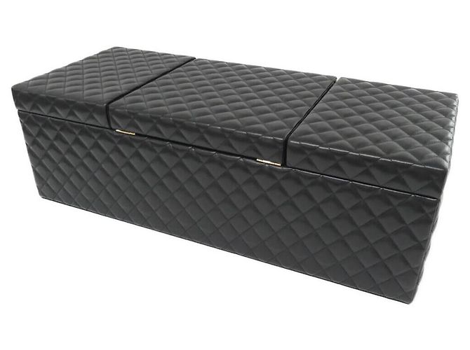 Timeless Caja de joyería de piel de cordero con perlas de Chanel Negro - vista 2
