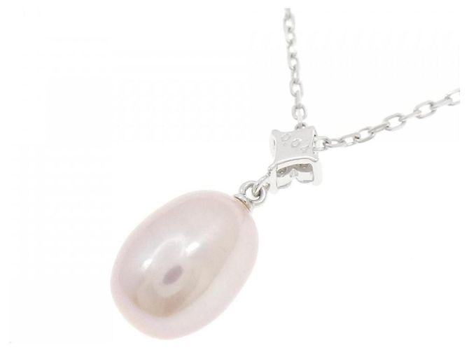 Collana Perlita Mikimoto Au750 in perle d'acqua dolce e diamanti Argento - vista 4