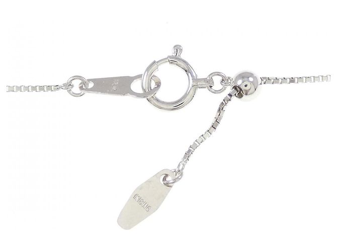 Autre Marque Au750 Weißer Südseeperlen-Diamant-Halskette Silber - Ansicht 5