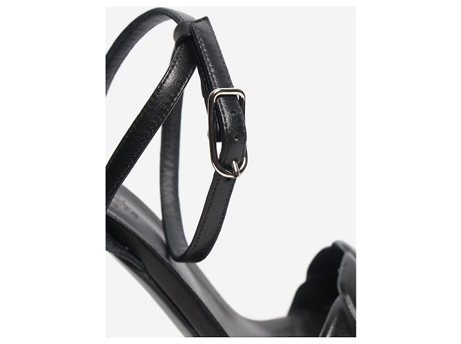 Hermès Schwarze Gala Leder Sandaletten - Größe EU 39 - Ansicht 5